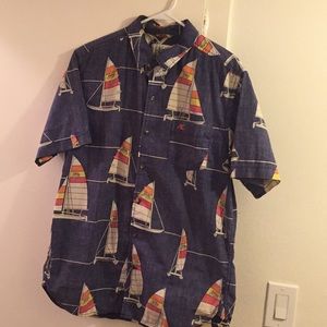 Vintage Hobie cat button up large